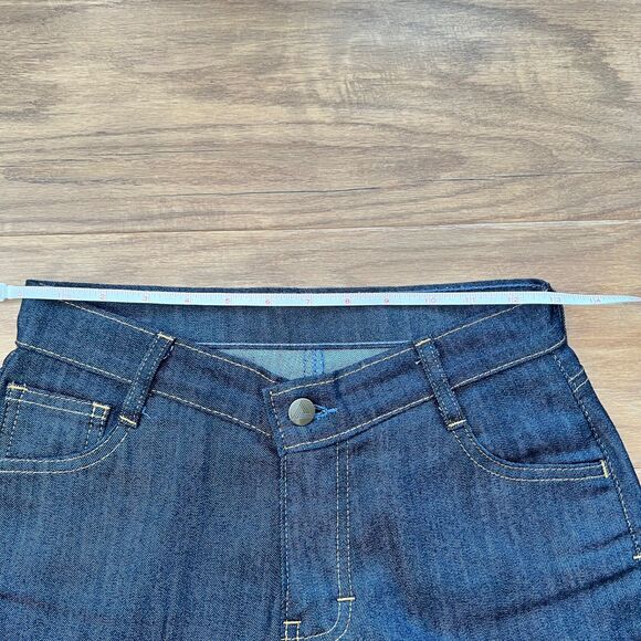 Blue Delta Jeans Women's Size 26x29 Dark Wash Skinny Custom Bespoke Raw Denim - Picture 6 of 8